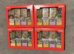 Pokemon 4 Mini Tins + 4 Promo Cards - 151 SAMS CLUB EXCLUSIVE LOT OF Four - Image 1
