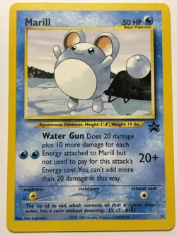 2000 POKEMON Card Black Star Promo Rare Marill 29/53 Wotc Vintage Card NM - Image 1