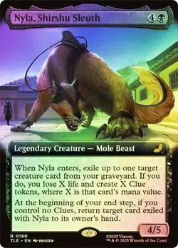 Nyla, Shirshu Sleuth (Extended Art) R 190 Foil MTG TLE Magic - Image 1