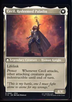 Cecil, Dark Knight Cecil, Redeemed Paladin 0091 MTG: Final Fantasy - NM+ - Image 2
