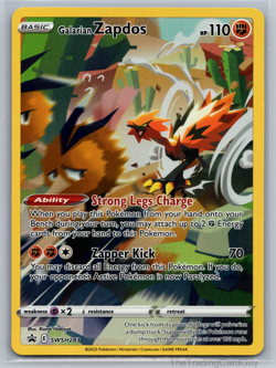 Pokemon TCG Galarian Zapdos SWSH283 Crown Zenith Black Star Promo NM - Image 1