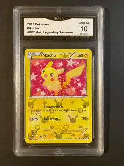 GMA 10 Pokemon Pikachu RC7/RC25 Legendary Treasures Radiant Collection Holo - Image 1