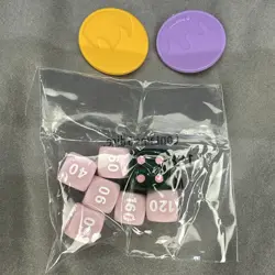 Pokemon TCG - Set of Dice, Damage Counters and Condition Markers - Image 2