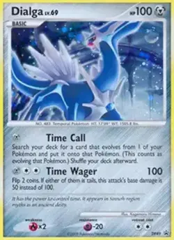 Pokemon TCG Dialga DP Black Star Promo DP49 Holo Promo 1st Edition Promo MP - Image 1