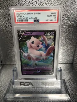 2020 Pokemon Darkness Ablaze Mew V #069/189 PSA 10 GEM MINT - Image 1
