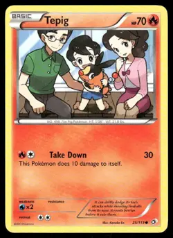 Pokemon Tcg Tepig #25 Pokemon Legendary Treasures LP - Image 1