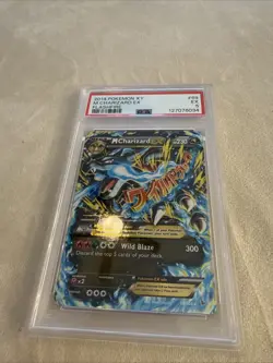 2014 POKEMON XY FLASHFIRE #69 M CHARIZARD EX PSA 5 - Image 2