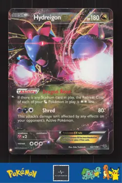 2015 Pokemon XY Roaring Skies 62/108 Hydreigon EX - Image 1