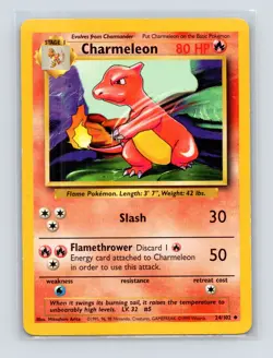 Pokemon TCG Charmeleon 024/102 Base Set Normal MP - Image 1