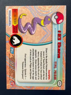 Pokemon TCG - Ekans #23 - Topps Series 1 - Non Foil - Damaged - Image 2