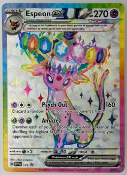 Pokemon Espeon ex SVP 175 Premium Figure Collection Black Star Promo NM - Image 1