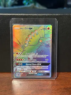 Pokemon TCG Ho-oh Rainbow GX Black Star Promo SM80 NM - Image 1