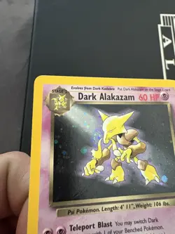 Dark Alakazam Holo With Swirl, LP 1/82 TEAM Rocket Pokemon - Image 4