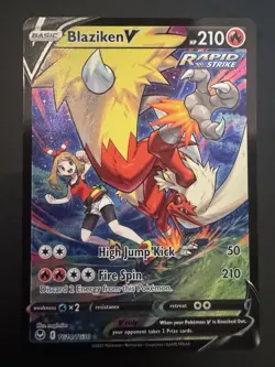 Pokemon TCG Blaziken v TG14/TG30 Holo Ultra Rare Silver Tempest Trainer Gallery - Image 1