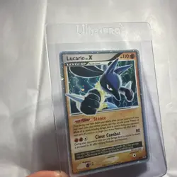 2007 POKEMON DIAMOND & PEARL BLACK STAR PROMO HOLO #DP12 LUCARIO LV.X - Image 4