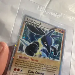 2007 POKEMON DIAMOND & PEARL BLACK STAR PROMO HOLO #DP12 LUCARIO LV.X - Image 5