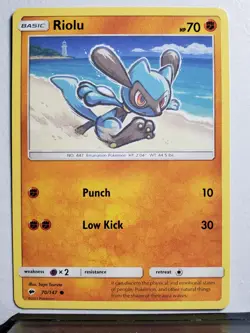 Riolu 70/147 LP - Burning Shadows Sun Moon Pokemon Card $2 Flat Shipping - Image 1