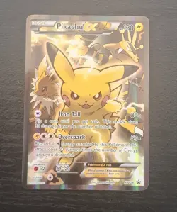Pokemon TCG Pikachu EX XY124 Promo Card LP-MP - Image 1