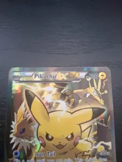 Pokemon TCG Pikachu EX XY124 Promo Card LP-MP - Image 3