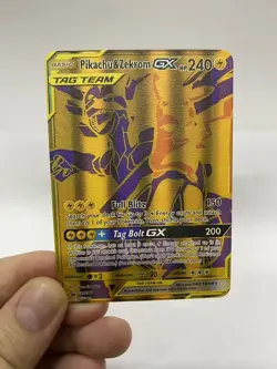 Pikachu&Zekrom GX Gold Metal Pokemon Card-Collectible Display！Christmas PRETTY~ - Image 5