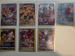 7 Brillant Stars pokemon cards, Rares only V, Vmax, TG excellent condition - Image 1