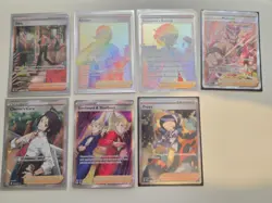 42 Full Art Trainer pokemon cards, multiple sets/rarities, excellent condition - Image 1