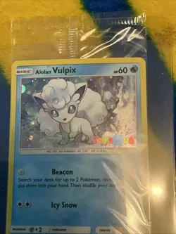Alolan Vulpix Toys R Us Promo Card, Sealed, Cosmos Holo. 2017. Rare. - Image 3