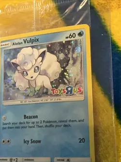 Alolan Vulpix Toys R Us Promo Card, Sealed, Cosmos Holo. 2017. Rare. - Image 5