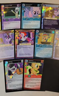 2013-2014 My Little Pony CCG Premiere Base Holo Lot of 13 Cards Rare Foil LP - Image 5