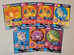 1999 Burger King Pokemon Poketrivia Card Lot of 7 Cards Charizard Blastoise + - Image 1