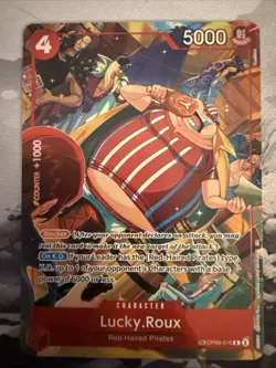 Lucky Roux OP09-015 TR A Fist of Divine Speed OP11 One Piece Card English - Image 1
