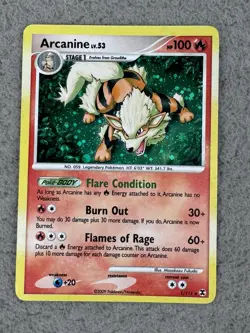 Arcanine LV. 53 Holo Rare 1/111 Rising Rivals Pokemon Card - Image 1