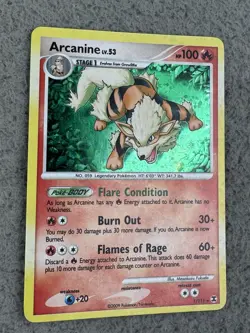 Arcanine LV. 53 Holo Rare 1/111 Rising Rivals Pokemon Card - Image 2