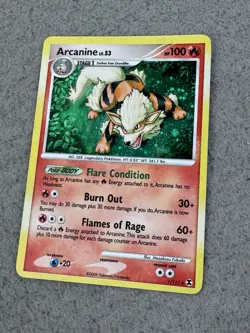 Arcanine LV. 53 Holo Rare 1/111 Rising Rivals Pokemon Card - Image 3