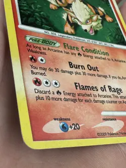 Arcanine LV. 53 Holo Rare 1/111 Rising Rivals Pokemon Card - Image 5
