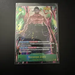 One Piece Roronoa Zoro Card Alt Art OP06-118 SEC Green English Straw Hat TCG - Image 2