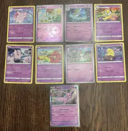 LOT OF 8 FAIRY-TYPE POKEMON EVOLUTION CARDS PLUS ESPEON PRISMATIC EVOLUTION-MINT - Image 1