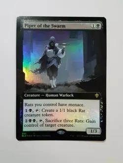 Piper of the Swarm - FOIL - Extended - Throne of Eldraine (Magic/mtg) Extended - Image 1