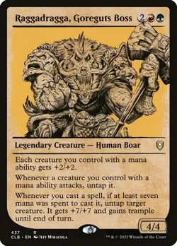 Raggadragga, Goreguts Boss Showcase CLB 437 Rare MTG - Image 1