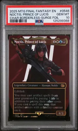 PSA 10 Magic MTG Final Fantasy Noctis Prince of Lucis Surge Foil 0546 - Image 1