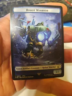 MTG - FINAL FANTASY - Sephiroth, One-Winged Angel / Robot Warrior Token -NM - NF - Image 2