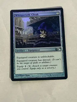 MTG FOIL Whispersilk Cloak Core Set 2010 Magic the Gathering - Image 1