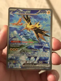 2023 Pokemon Zapdos EX Scarlet & Violet 151 Special Illustration Rare #202/165 - Image 1