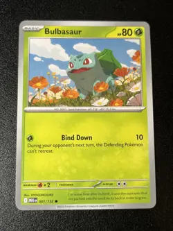 Bulbasaur 001/132 Common Regular - Pokemon TCG Mega Evolution - NM - Image 1