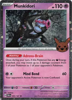 Pokemon - Munkidori (Cosmos Holo) #095/167 - Trick or Trade BOOster 2024 Holo - Image 1