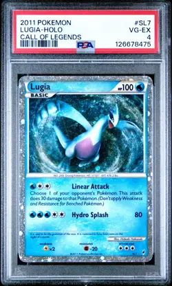 2011 POKEMON CALL OF LEGENDS #SL7 LUGIA-HOLO PSA 4 - Image 1