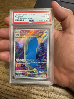 2025 POKEMON JTG EN-JOURNEY TOGETHER ILLUSTRATION RARE #162 WAILORD PSA 10 - Image 1