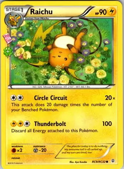 Raichu RC9/RC32 Generations: Radiant Collection Pokemon TCG NM - Image 1