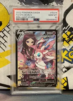 PSA 10 Sylveon V tg14/tg30 Brilliant Stars Trainer Gallery Pokemon - Image 1