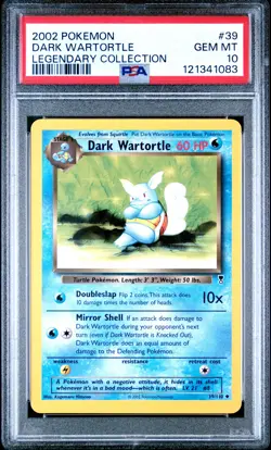 2002 Pokemon Legendary Collection #39 Dark Wartortle PSA 10 GEM MINT - Image 1